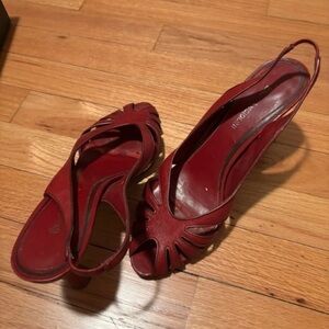Enzo Angiolini Red Slingback Heels